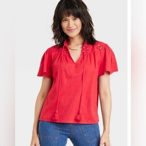 66. NWTS Knox Rose Red Blouse